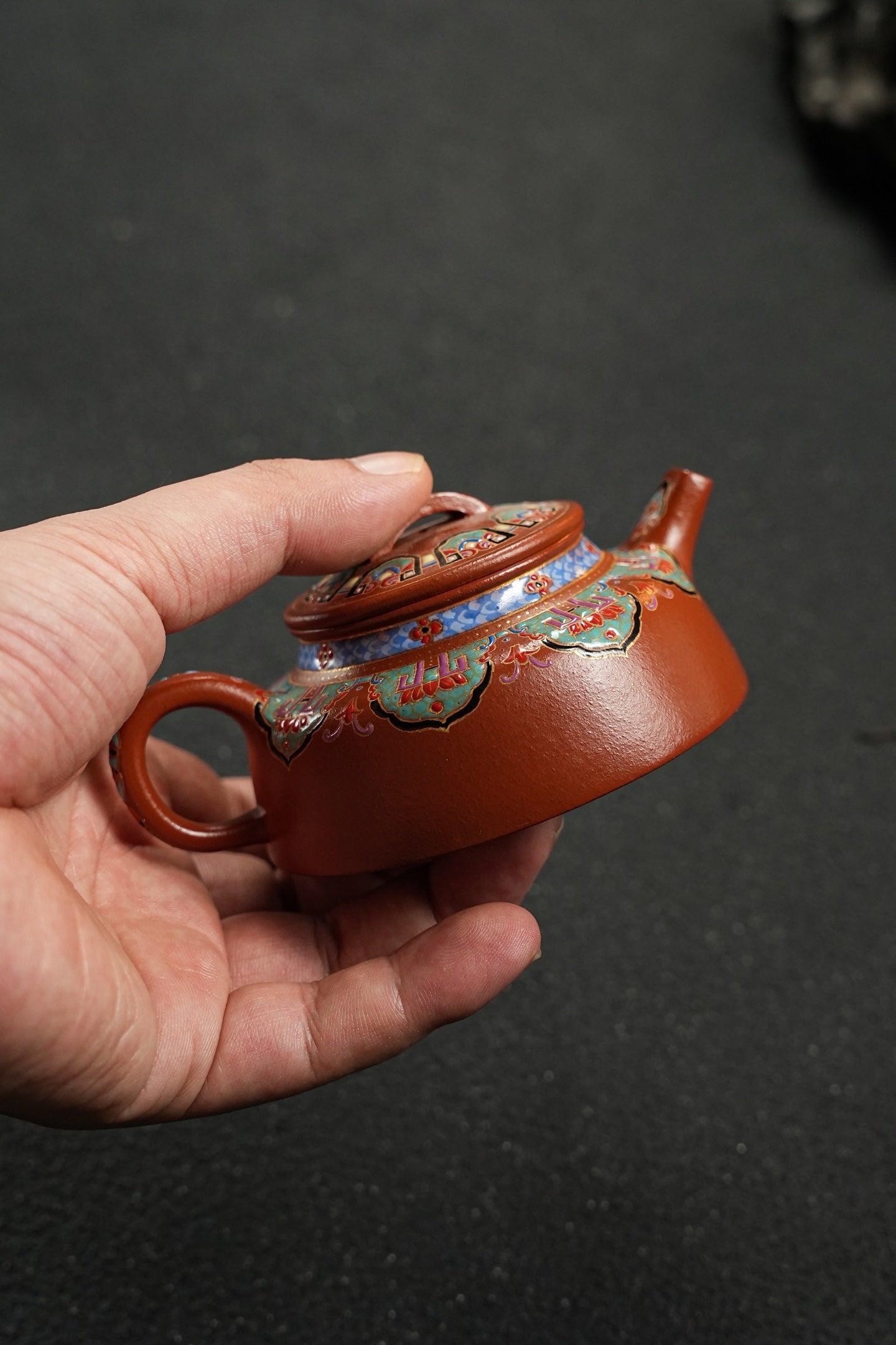 原礦頂級老朱泥空山禪韻琺瑯彩紫砂壺「20260111每日特價」