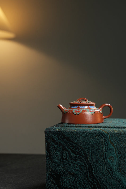 原礦頂級老朱泥空山禪韻琺瑯彩紫砂壺「20260111每日特價」