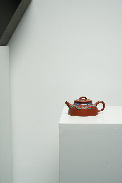 原礦頂級老朱泥空山禪韻琺瑯彩紫砂壺「20260111每日特價」