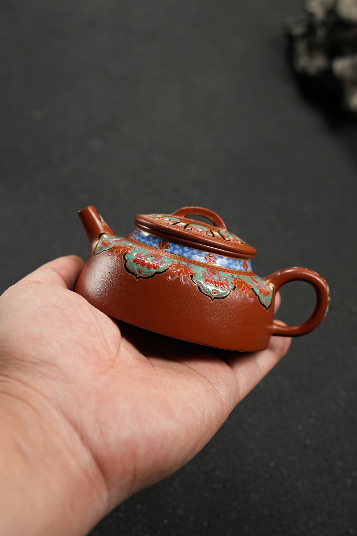 原礦頂級老朱泥空山禪韻琺瑯彩紫砂壺「20260111每日特價」