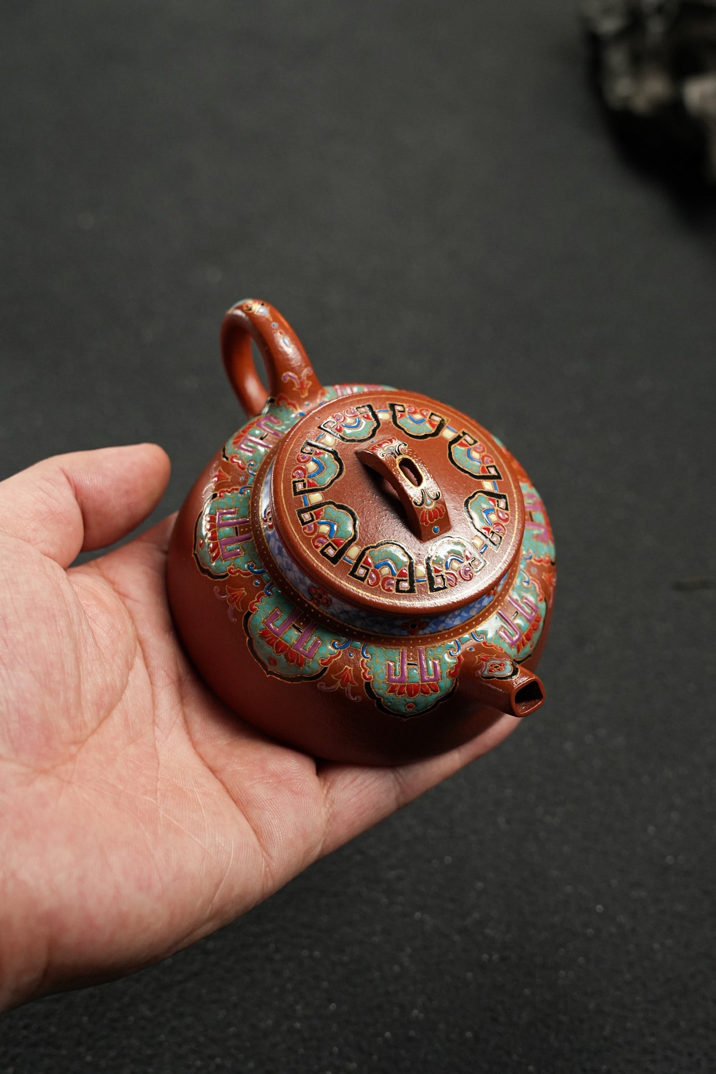 原礦頂級老朱泥空山禪韻琺瑯彩紫砂壺「20260111每日特價」