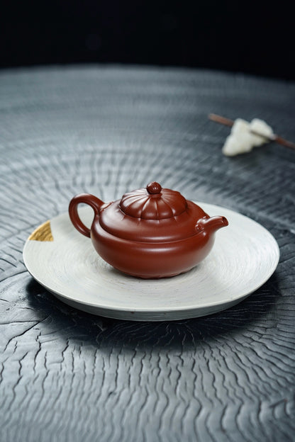 原礦頂級朱泥唯心梵蓮紫砂壺「20251118每日特價」