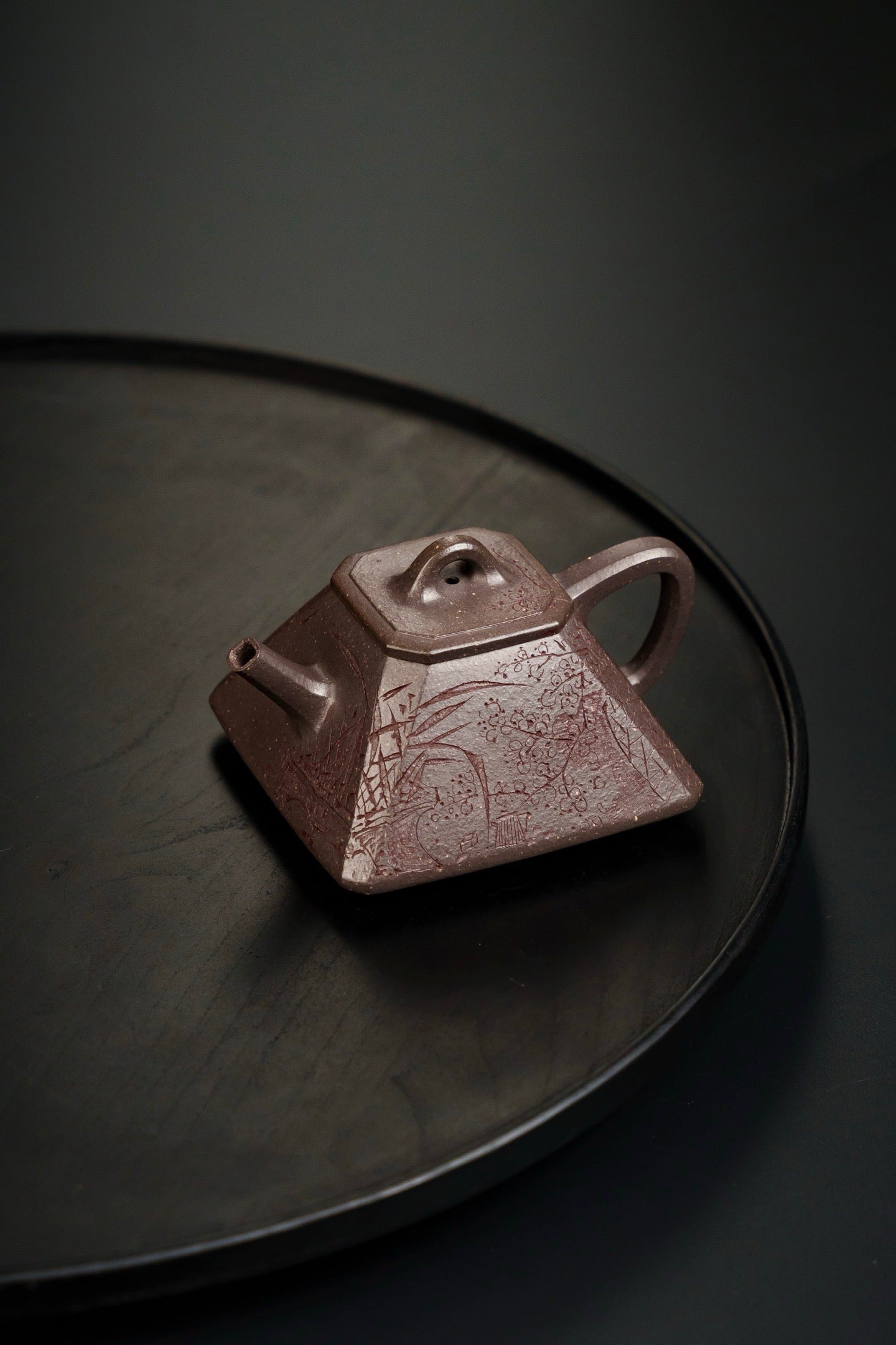 原礦頂級純料天青四方小石瓢紫砂壺「20260111每日特價」