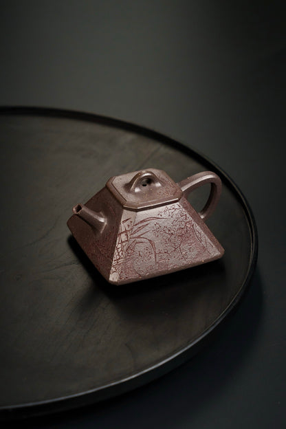 原礦頂級純料天青四方小石瓢紫砂壺「20260111每日特價」