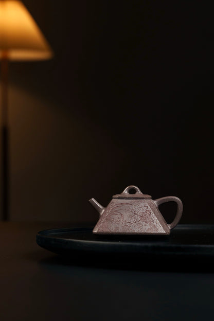 原礦頂級純料天青四方小石瓢紫砂壺「20260111每日特價」