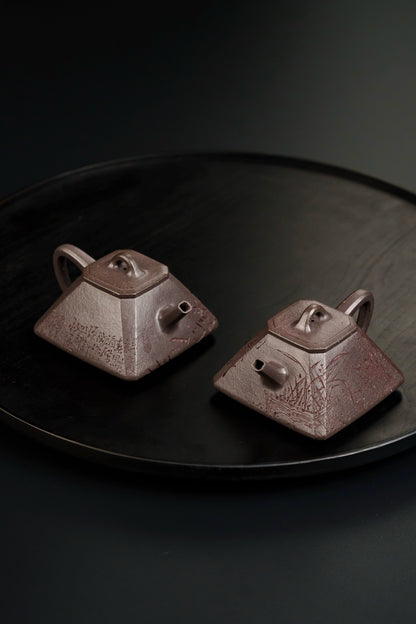 原礦頂級純料天青四方小石瓢紫砂壺「20260111每日特價」