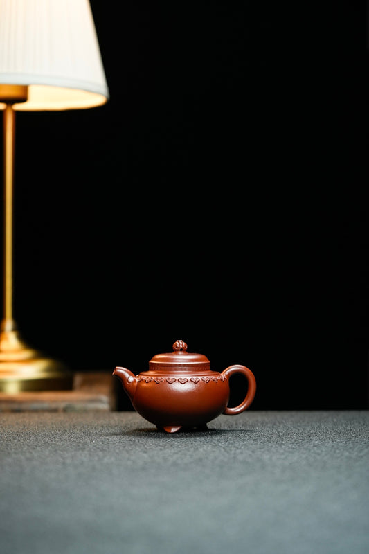 原礦頂級朱泥雲肩如意紫砂壺「20260121每日特價」