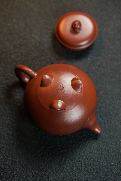 原礦頂級朱泥雲肩如意紫砂壺「20260121每日特價」