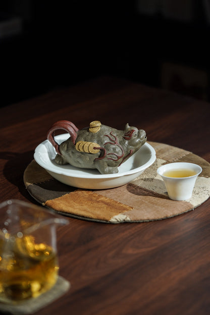 極品原礦青段大吉金蟾輕胚紫砂壺「20260803每日特價」