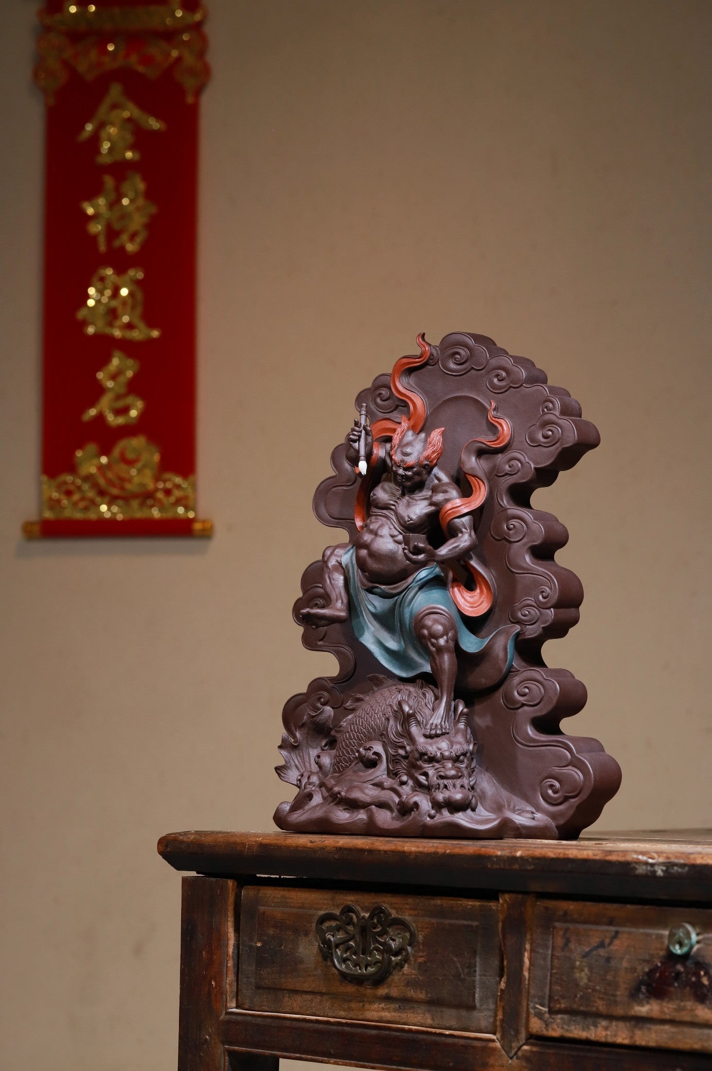 紫泥高端雕塑金榜题名