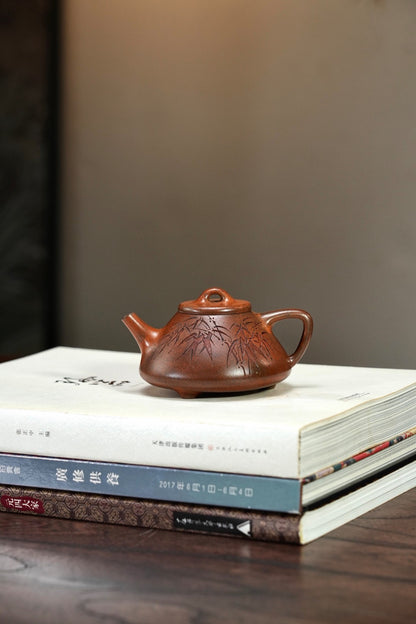 原礦紫泥柴燒子冶石瓢紫砂壺「20250628每日特價」