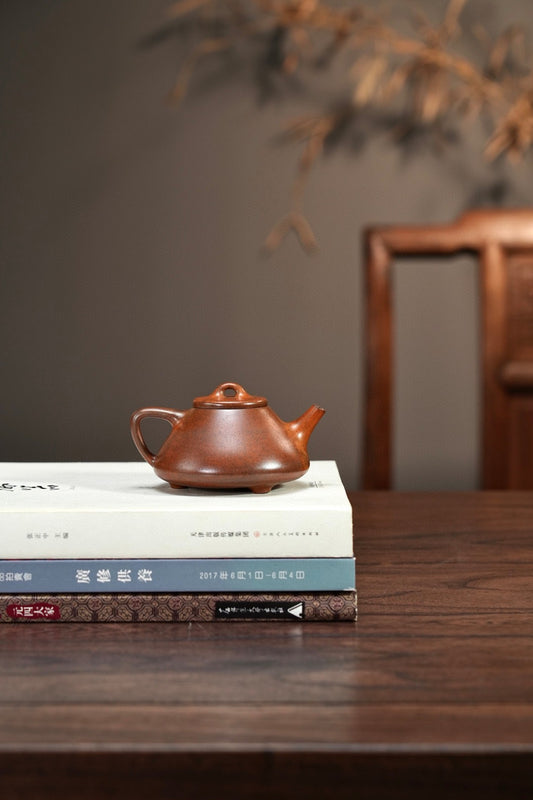 原礦紫泥柴燒子冶石瓢紫砂壺「20250628每日特價」