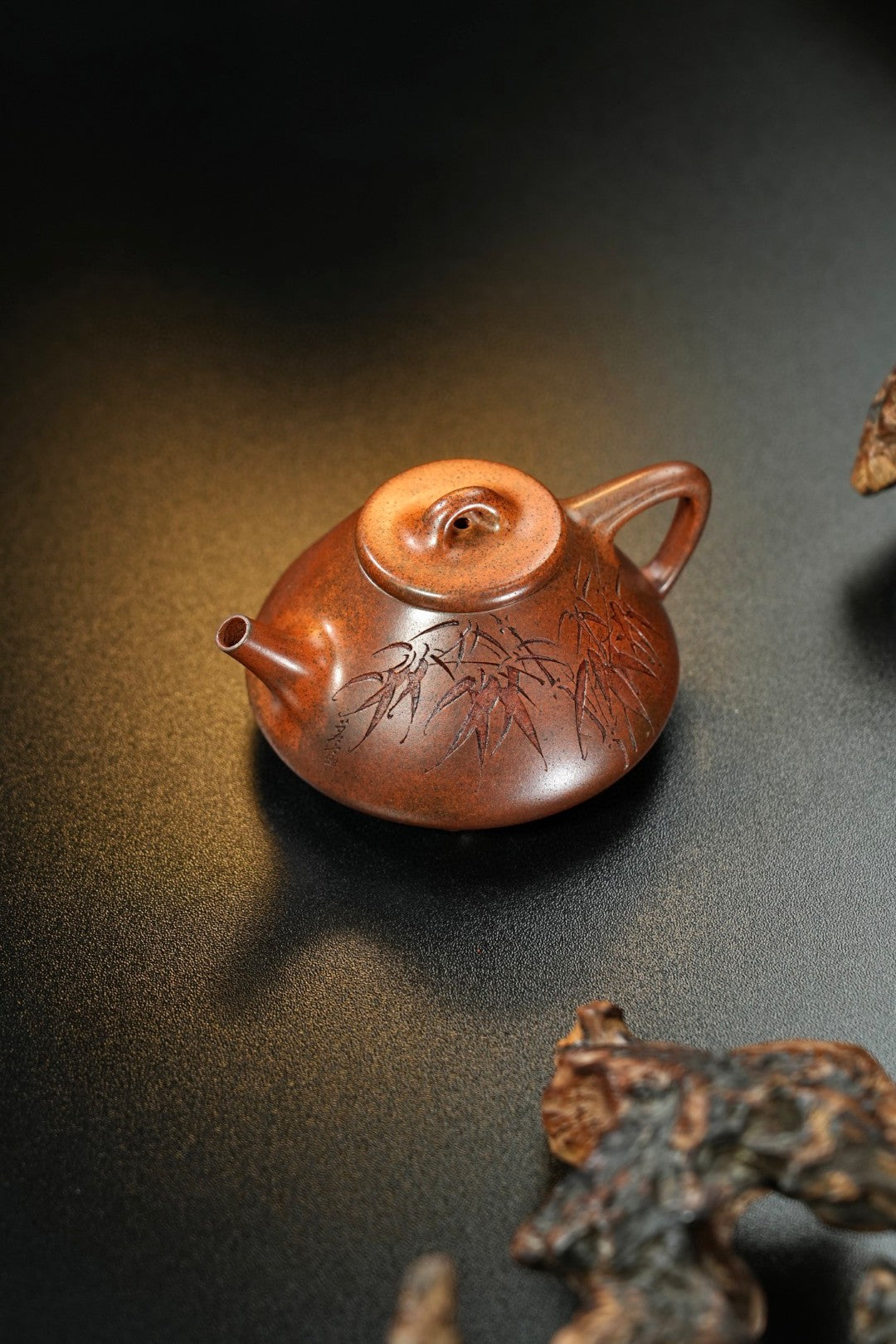 原礦紫泥柴燒子冶石瓢紫砂壺「20250628每日特價」