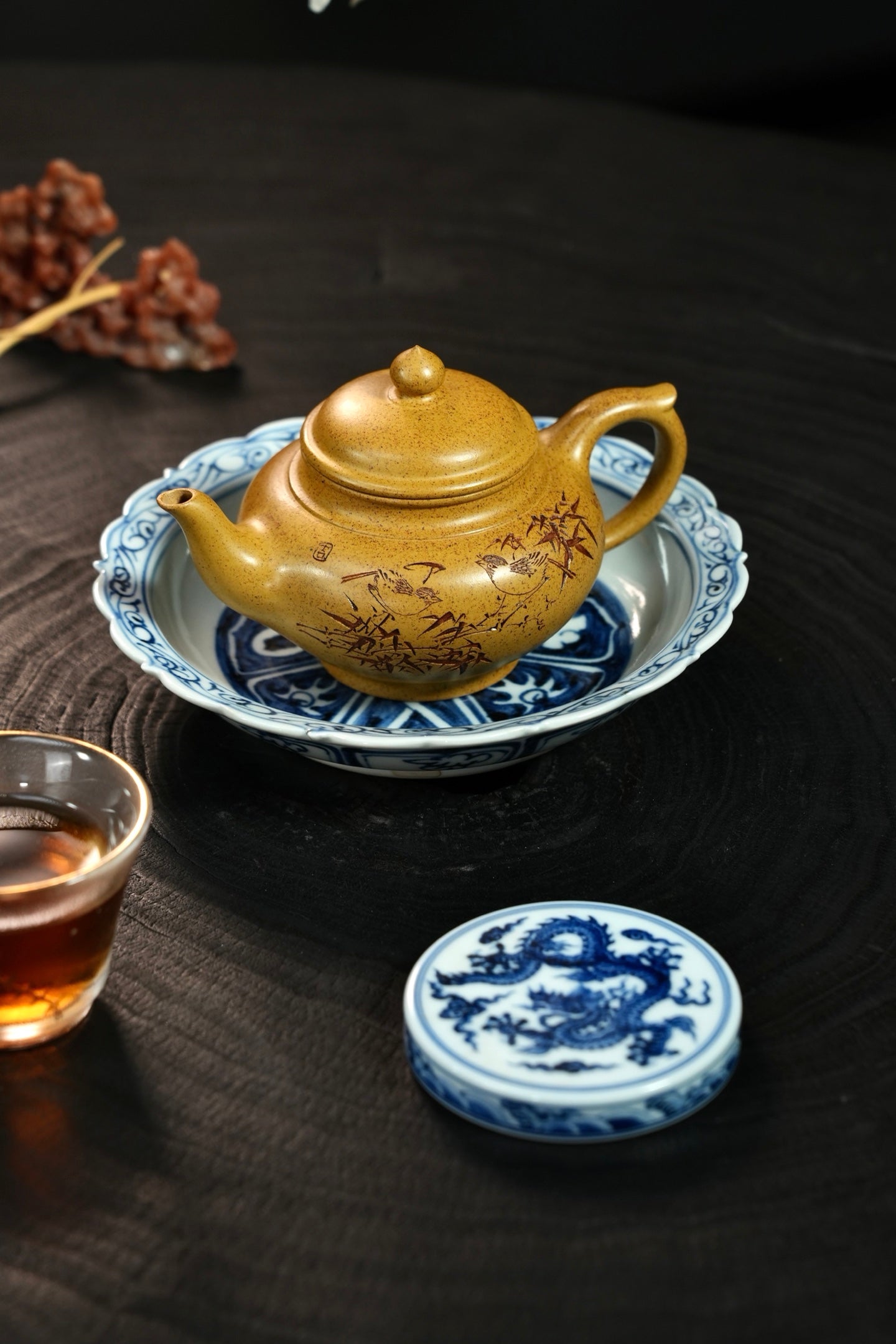 原礦極品黃金段高溫窯變笑櫻紫砂壺「20250827每日特價」