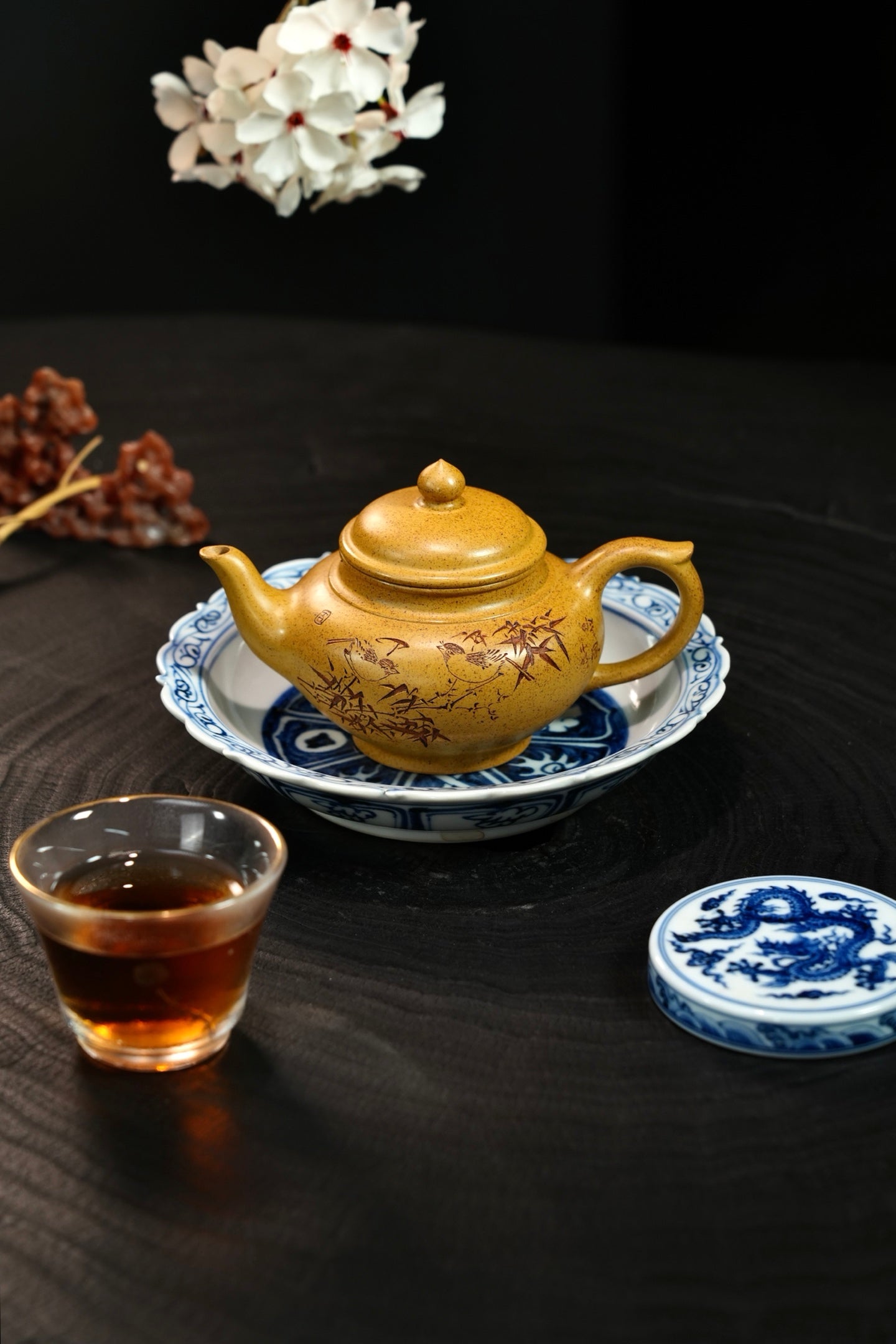 原礦極品黃金段高溫窯變笑櫻紫砂壺「20250827每日特價」