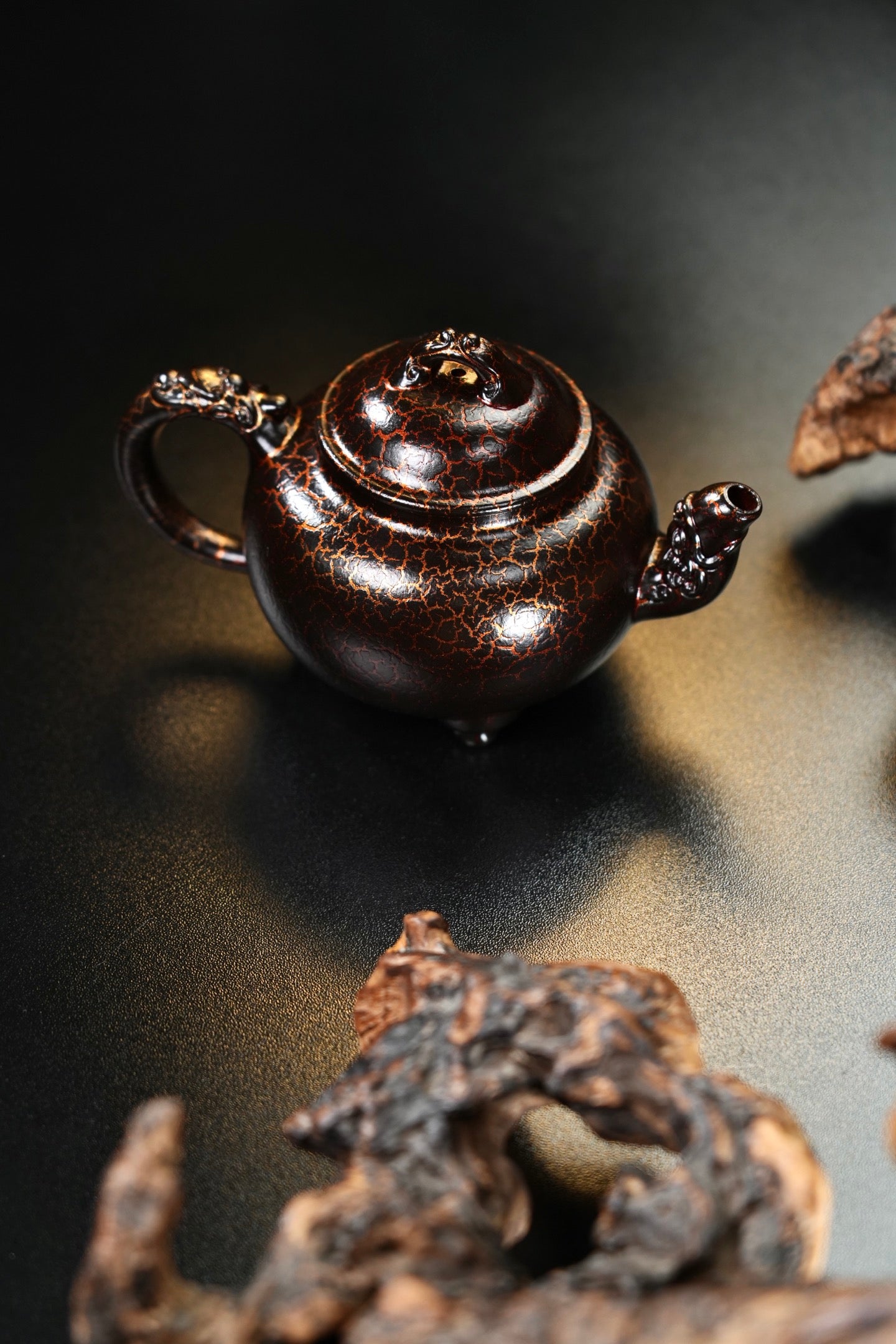 原礦朱泥貝殼燒龍吟紫砂壺「20250827每日特價」