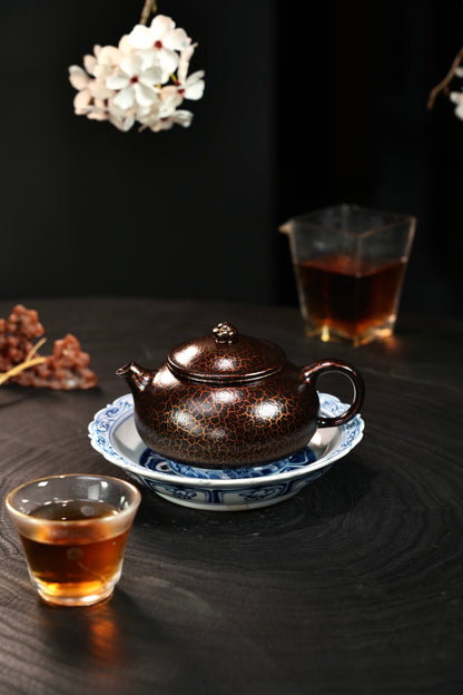 原礦紫泥貝殼燒寒江紫砂壺「20250827每日特價」