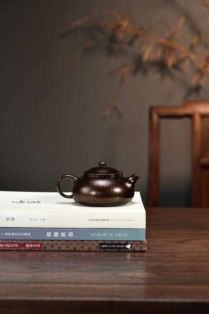 原礦紫泥貝殼燒寒江紫砂壺「20250827每日特價」