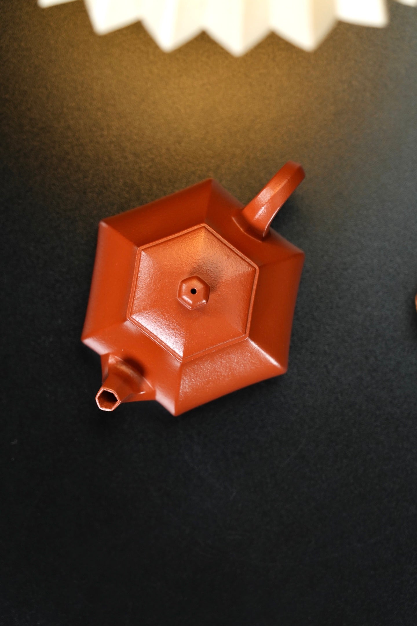 全手工原礦極品朱泥六方玲瓏紫砂壺「20251118每日特價」