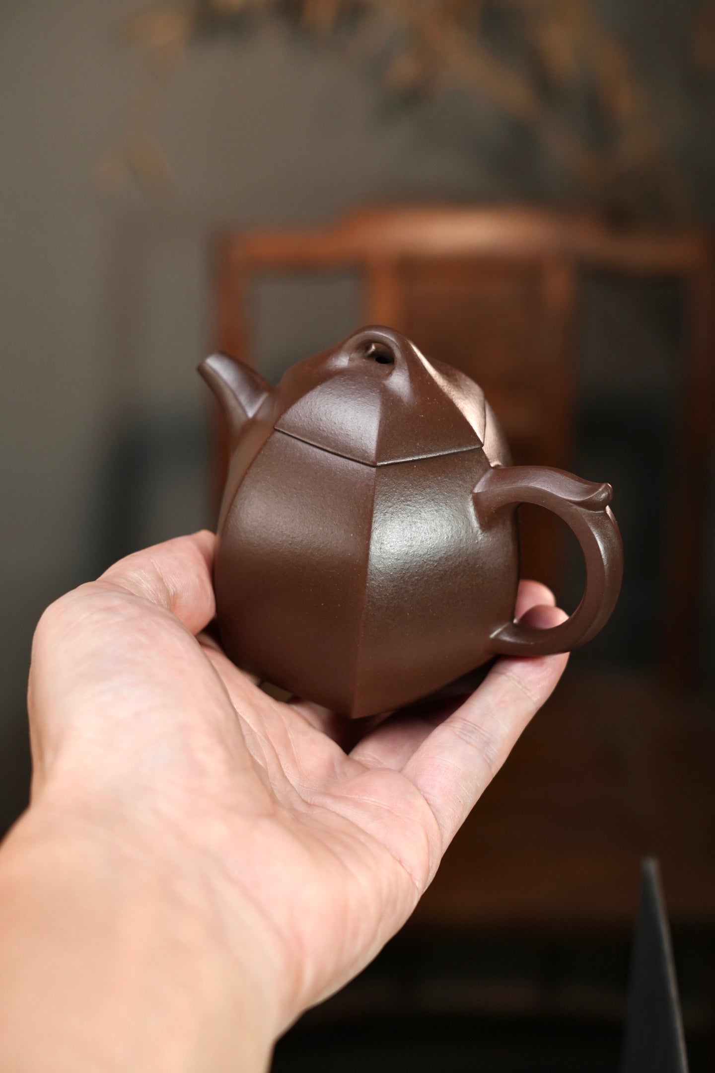 全手工原礦極品老紫泥六方秦權紫砂壺「20251118每日特價」