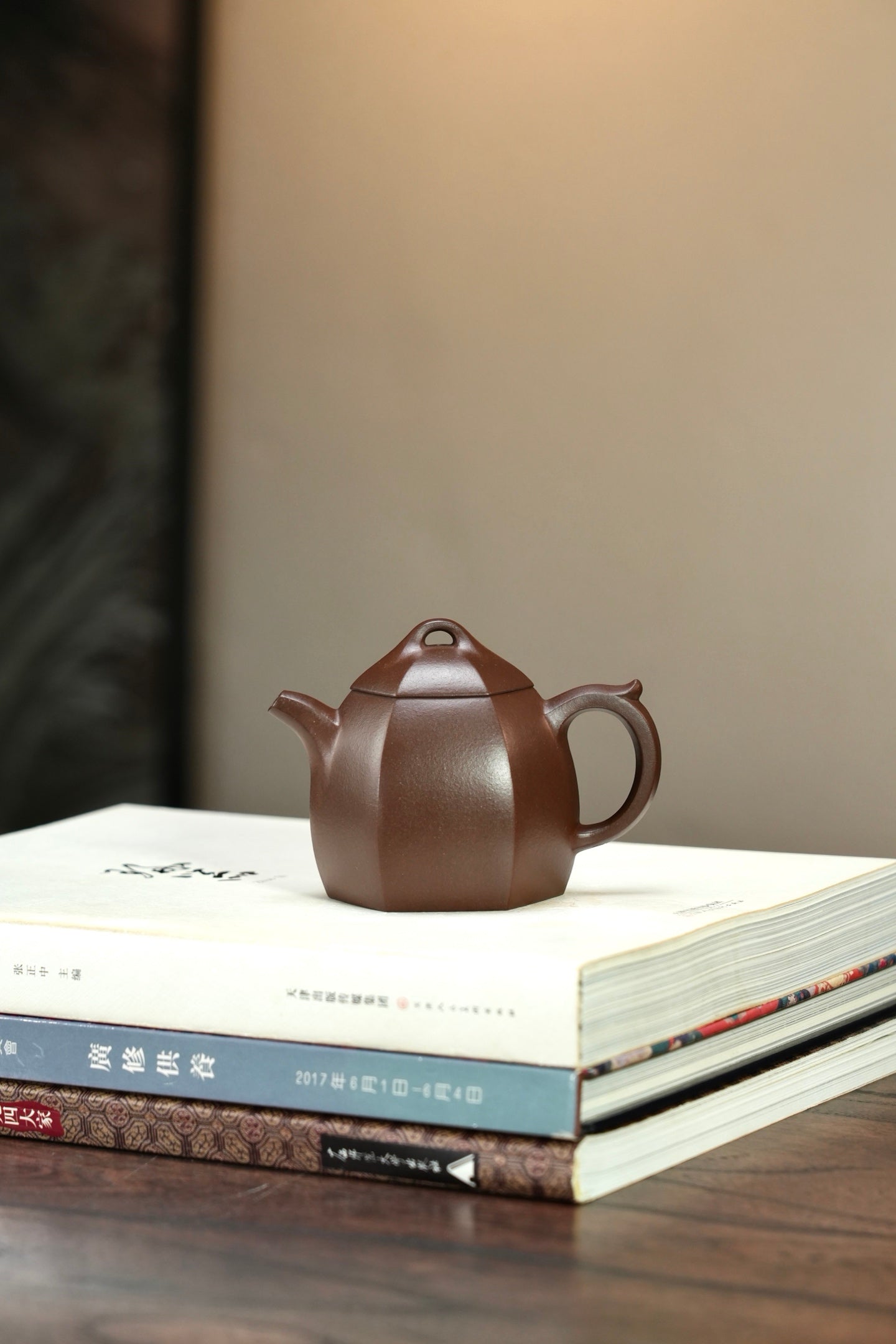 全手工原礦極品老紫泥六方秦權紫砂壺「20251118每日特價」