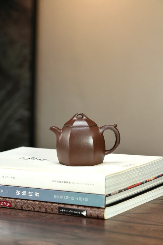 全手工原礦極品老紫泥六方秦權紫砂壺「20251118每日特價」