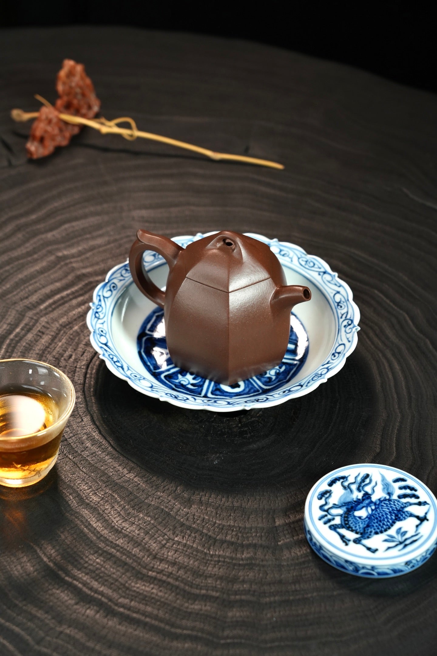 全手工原礦極品老紫泥六方秦權紫砂壺「20251118每日特價」