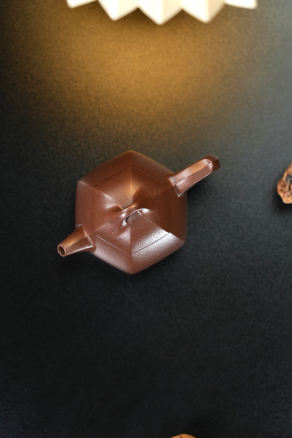 全手工原礦極品老紫泥六方秦權紫砂壺「20251118每日特價」