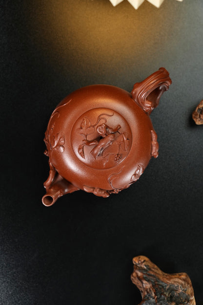 原礦極品降坡泥松鼠葡萄紫砂壺「20260314每日特價」