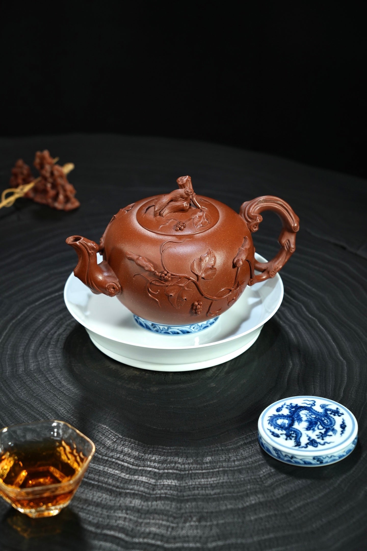 原礦極品降坡泥松鼠葡萄紫砂壺「20260314每日特價」