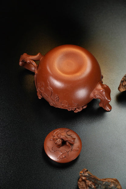 原礦極品降坡泥松鼠葡萄紫砂壺「20260314每日特價」