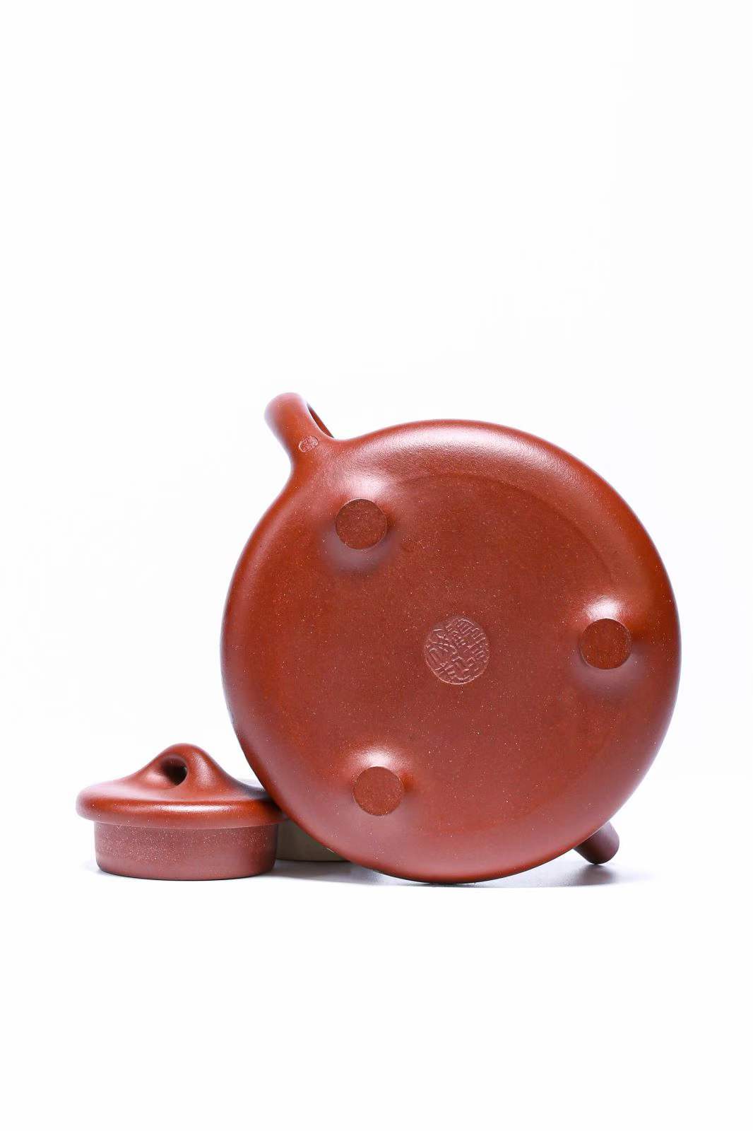 [Collection grade] Zisha teapot with bottom slot Qingziye stone scoop