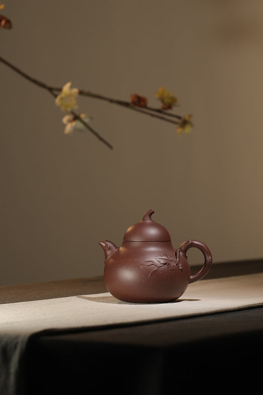 老紫泥福禄紫砂壶