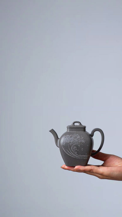 Raw ore clearing ash material high square purple sand teapot