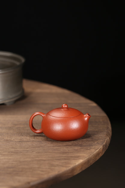 Coarse sand wrinkled skin Zhuni flat Xishi Zisha teapot