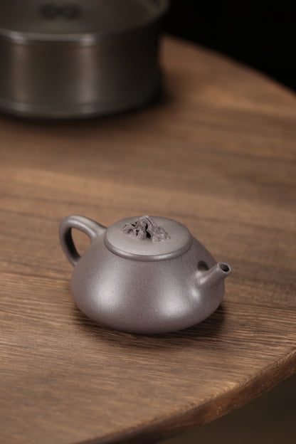 Green stucco inkstone mountain purple clay teapot