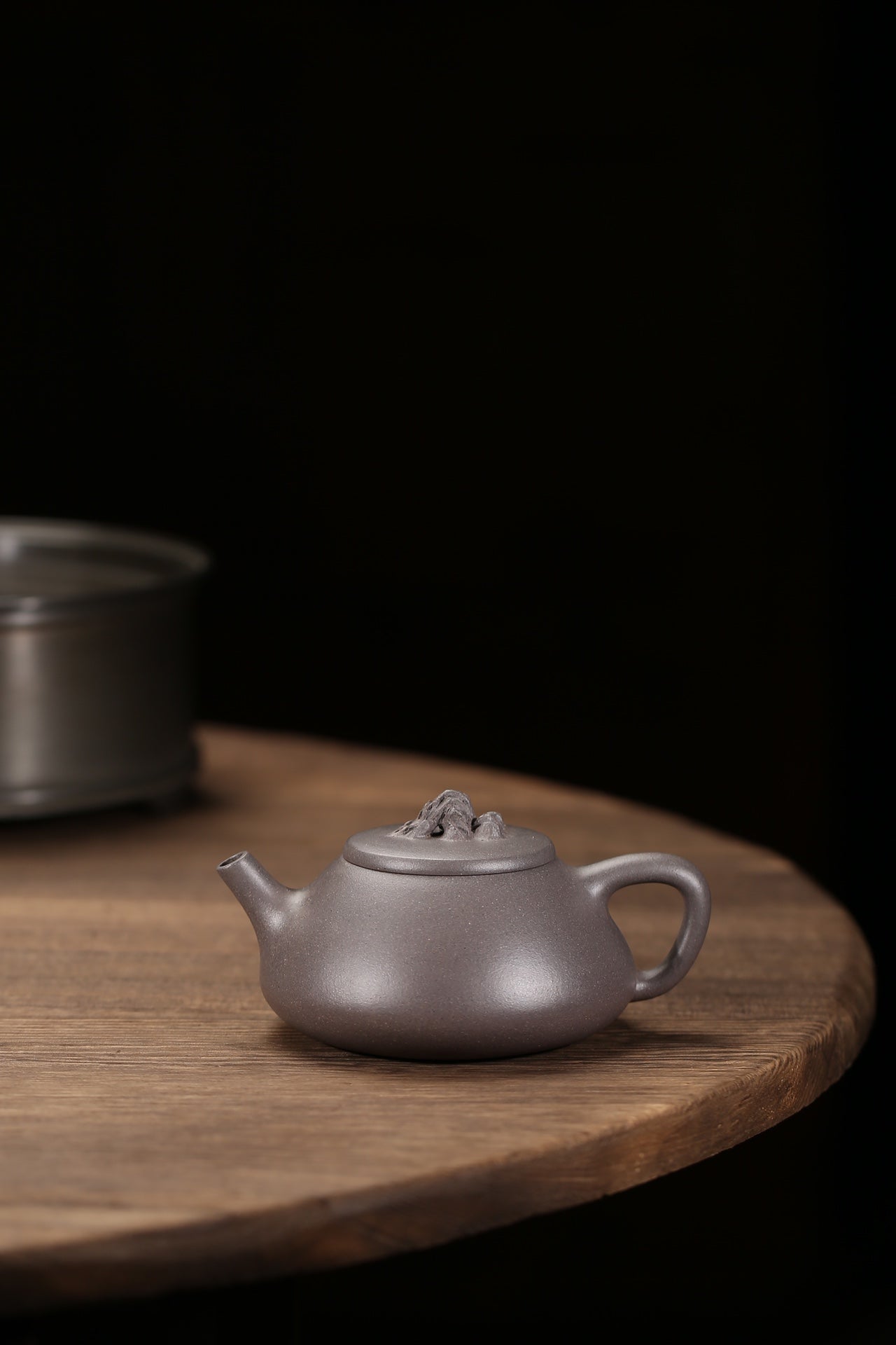 Green stucco inkstone mountain purple clay teapot