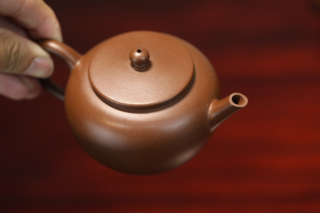 Cultural Revolution old purple clay Ming style horizontal purple clay teapot