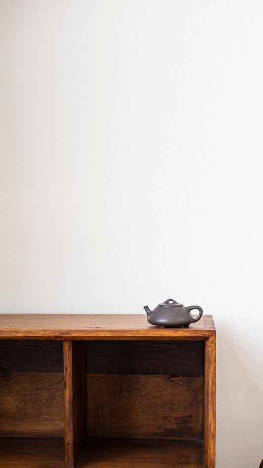 原矿顶级天青料镜瓢紫砂壶