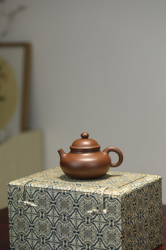 文革老紫泥容天紫砂壶