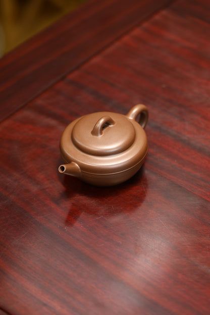 Cultural Revolution old purple clay three-line purple clay teapot