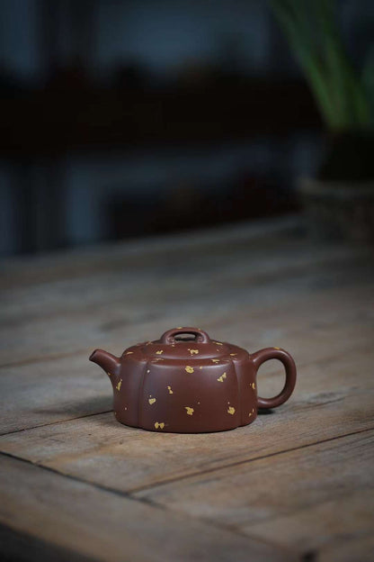 All handmade raw ore old purple mud well fence everything goes well purple clay teapot