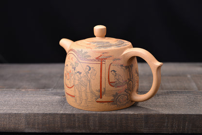 Duanni painted well-lane purple sand teapot