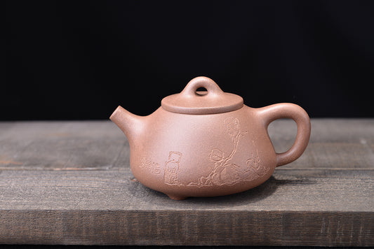 Duan Ni ancient stone scoop Zisha teapot