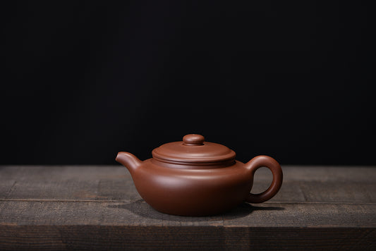 Cultural Revolution Material Flat Belly Antique Zisha Teapot