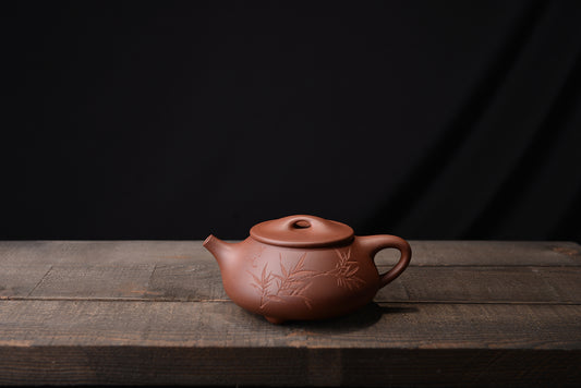 Qingjingzhou stone scoop Zisha teapot in the bottom groove of No. 4 well
