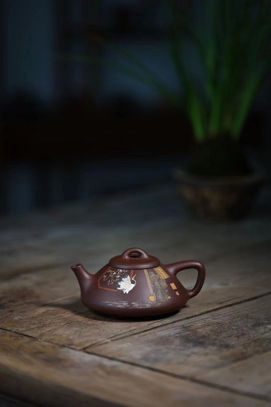 [Customized] Original ore purple mud Peng Nianzi smelting mud-painted purple clay pot